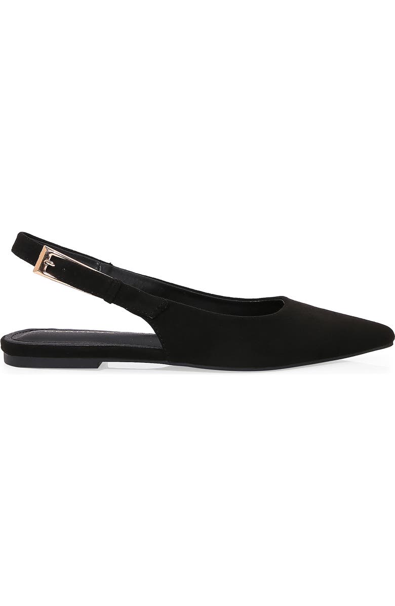 BERNESS Caitriona Pointed Toe Slingback Flat, Alternate, color, Black Sde