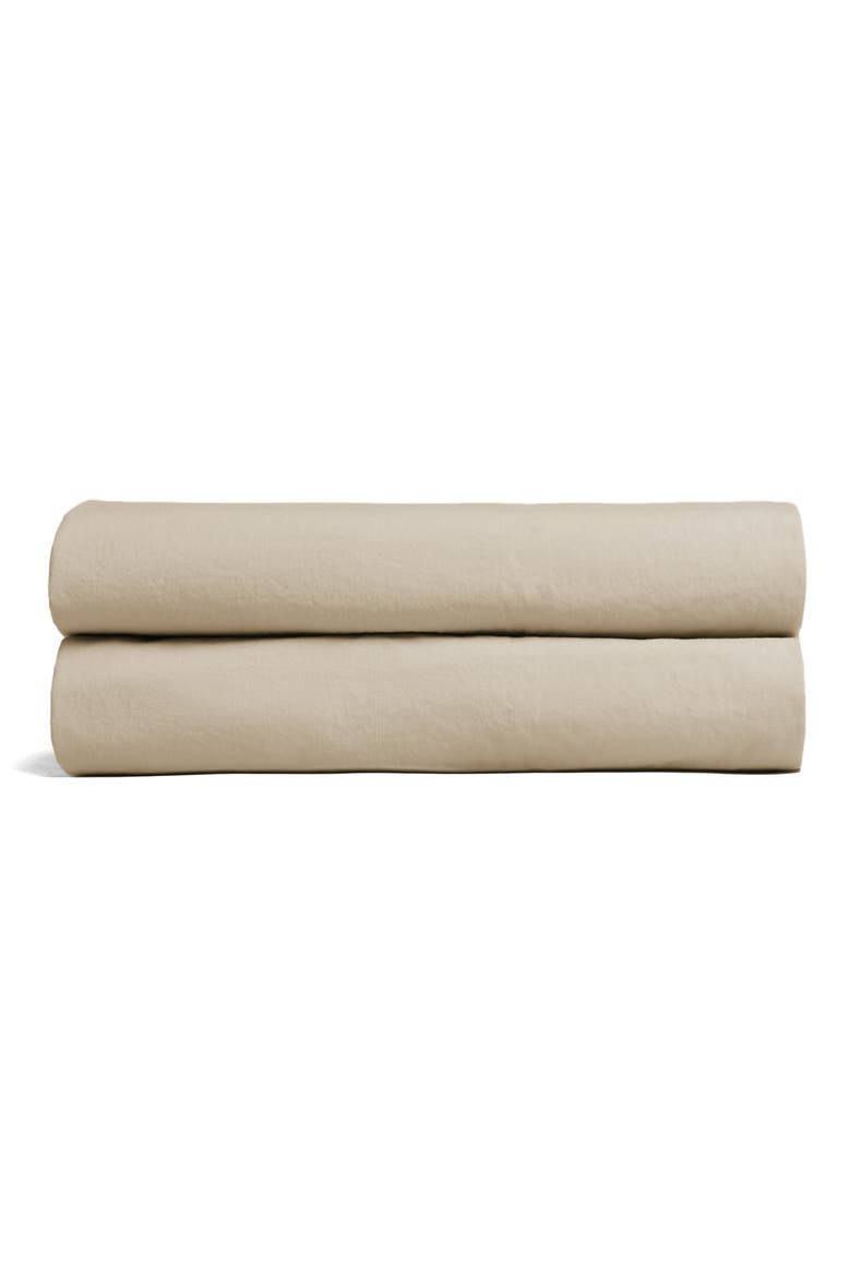 Brushed Cotton Fitted Sheet, Main, color, BONE