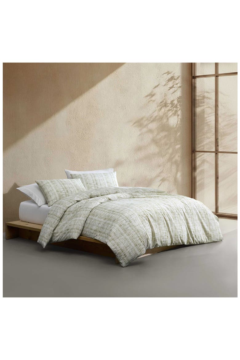 Weave Texture Duvet Cover & Shams Set, Alternate, color, LIGHT GREEN