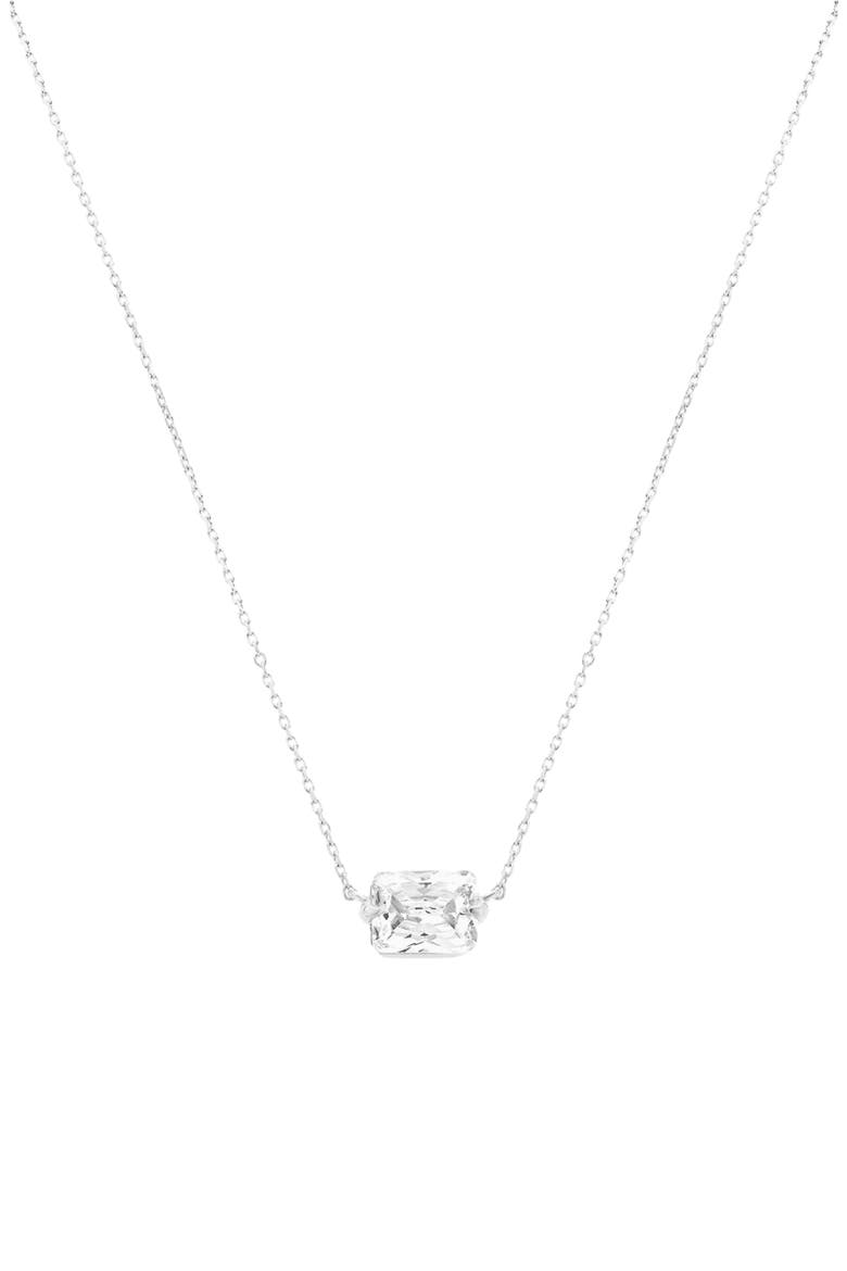 Karla Dainty Bar Pendant Necklace Trendy Minimalist, Alternate, color, Silver