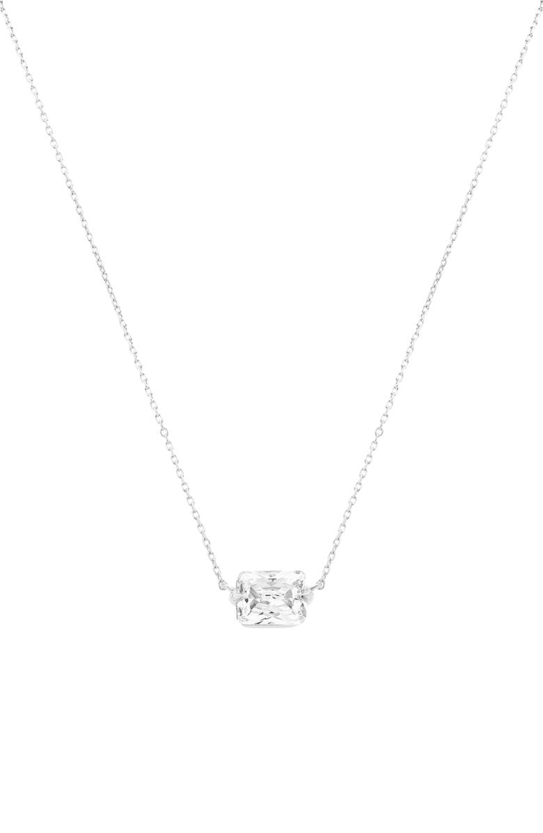 Bearfruit Jewelry Karla Dainty Bar Pendant Necklace Trendy Minimalist, Alternate, color, Silver