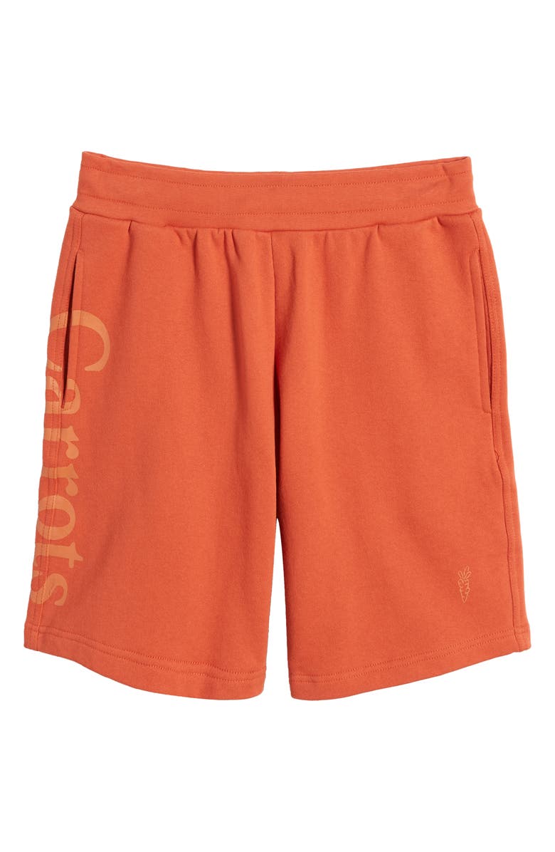 CARROTS BY ANWAR CARROTS Wordmark Cotton Logo Graphic Sweat Shorts, Alternate, color,