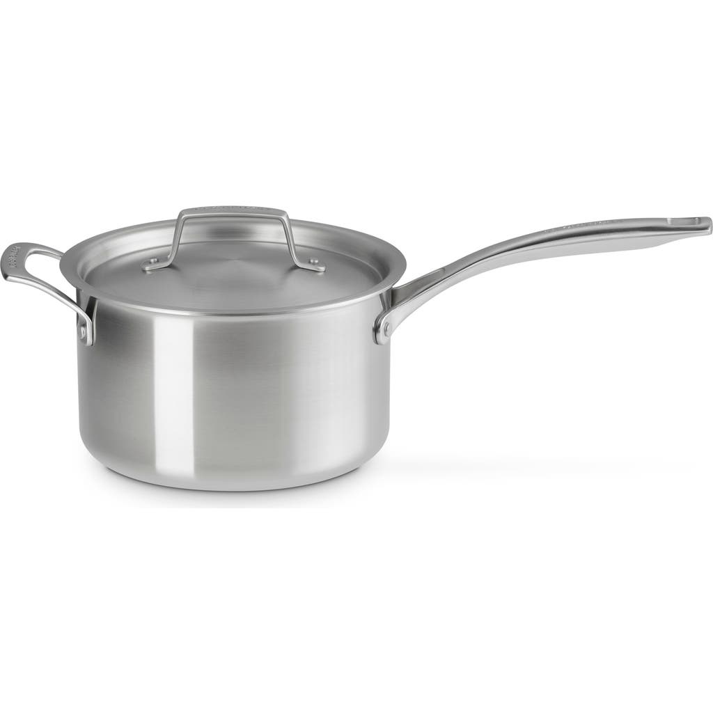 Le Creuset 4-quart Essential Stainless Steel Saucepan In Stainless Steel