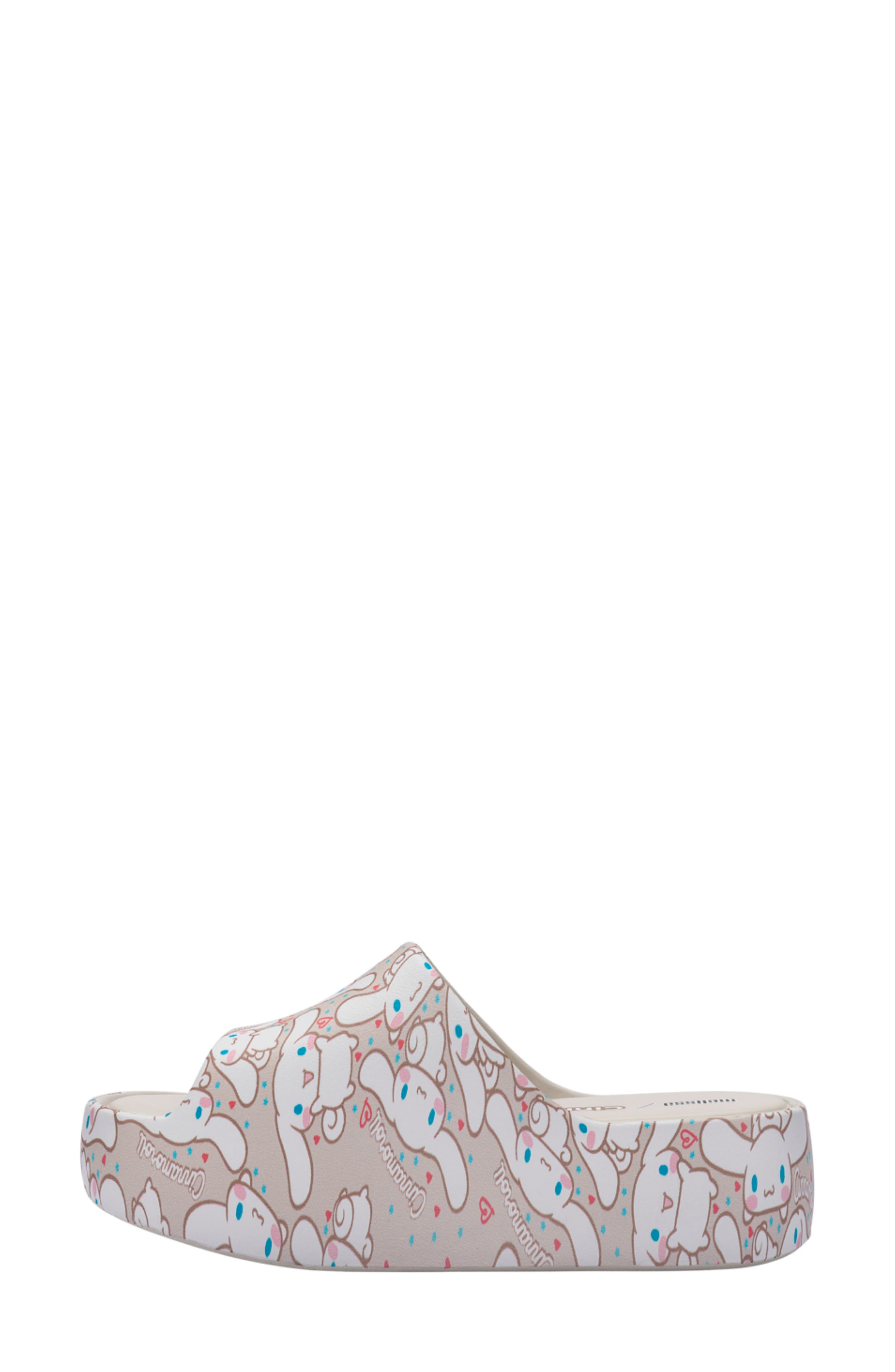 x Hello Kitty and Friends Platform Slide Sandal, Alternate, color, BEIGE/ BROWN