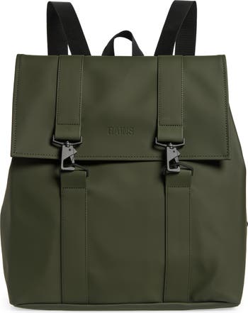 RAINS MSN Backpack Rains MSN waterproof backpack in burgundy shine exclusive to  main image 3
