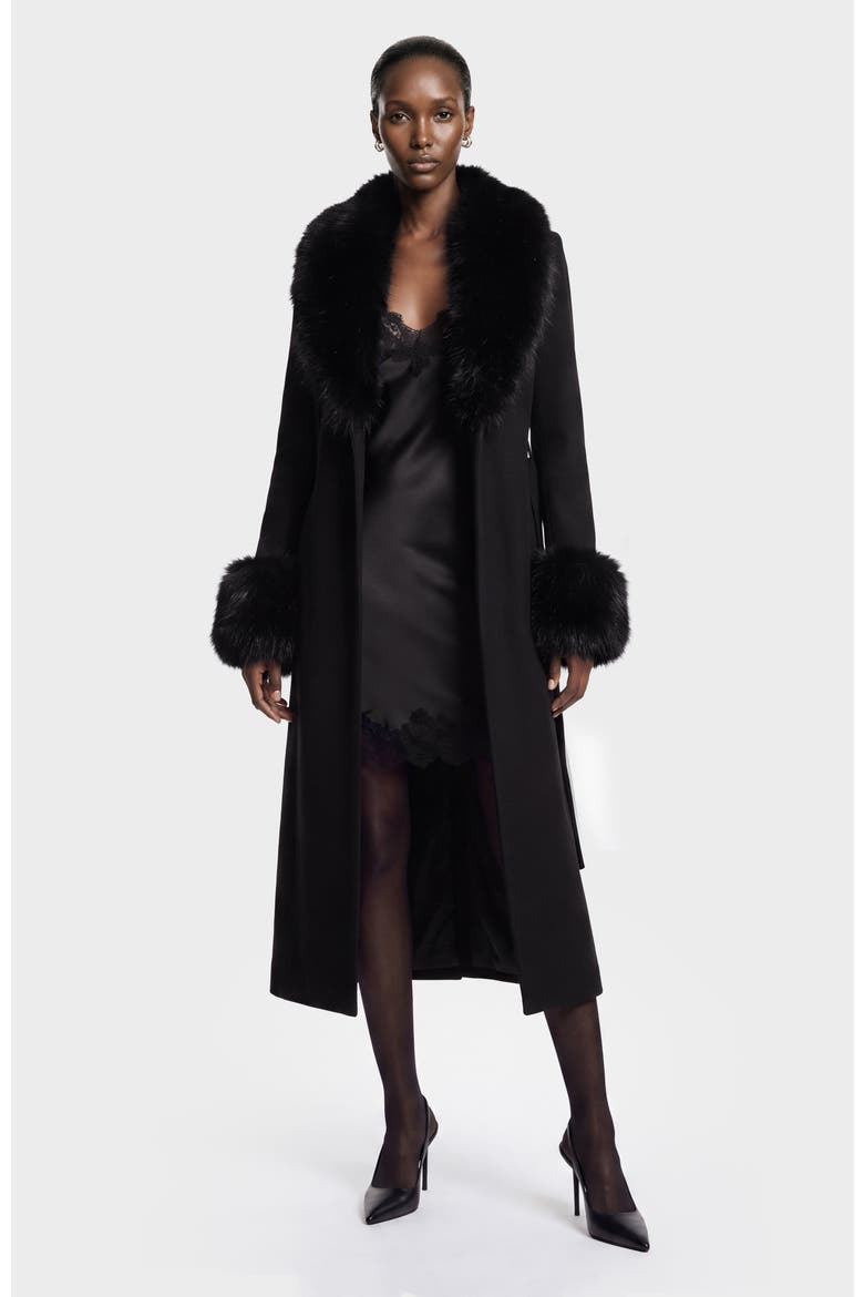 Marilla WL Wool Cashmere Coat, Alternate, color, Black