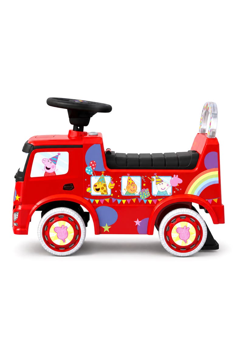 Kids' Peppa Pig Party Bus Ride-On, Alternate, color, RED