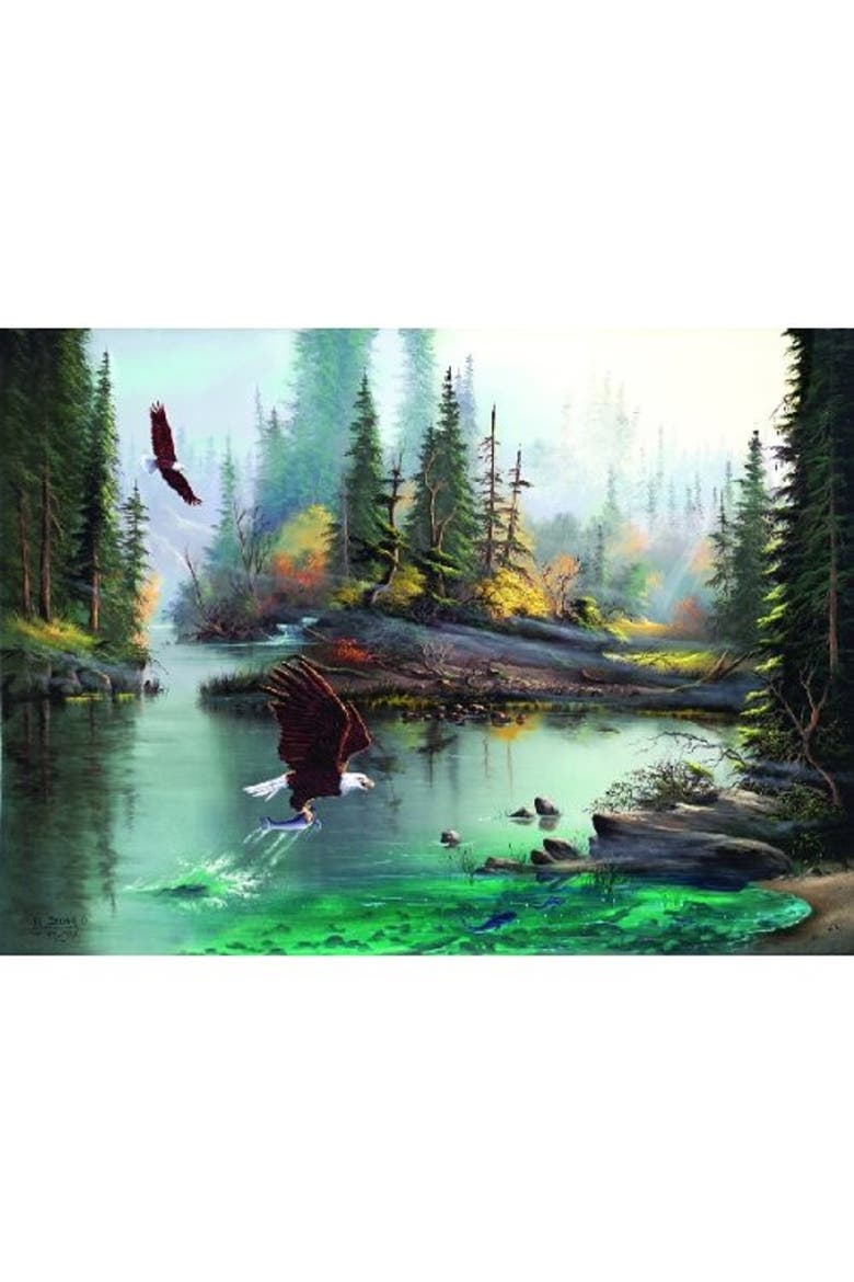 River Eagles 1000 piece Jigsaw Puzzle for Adults Large Pieces, Alternate, color, Multicolor