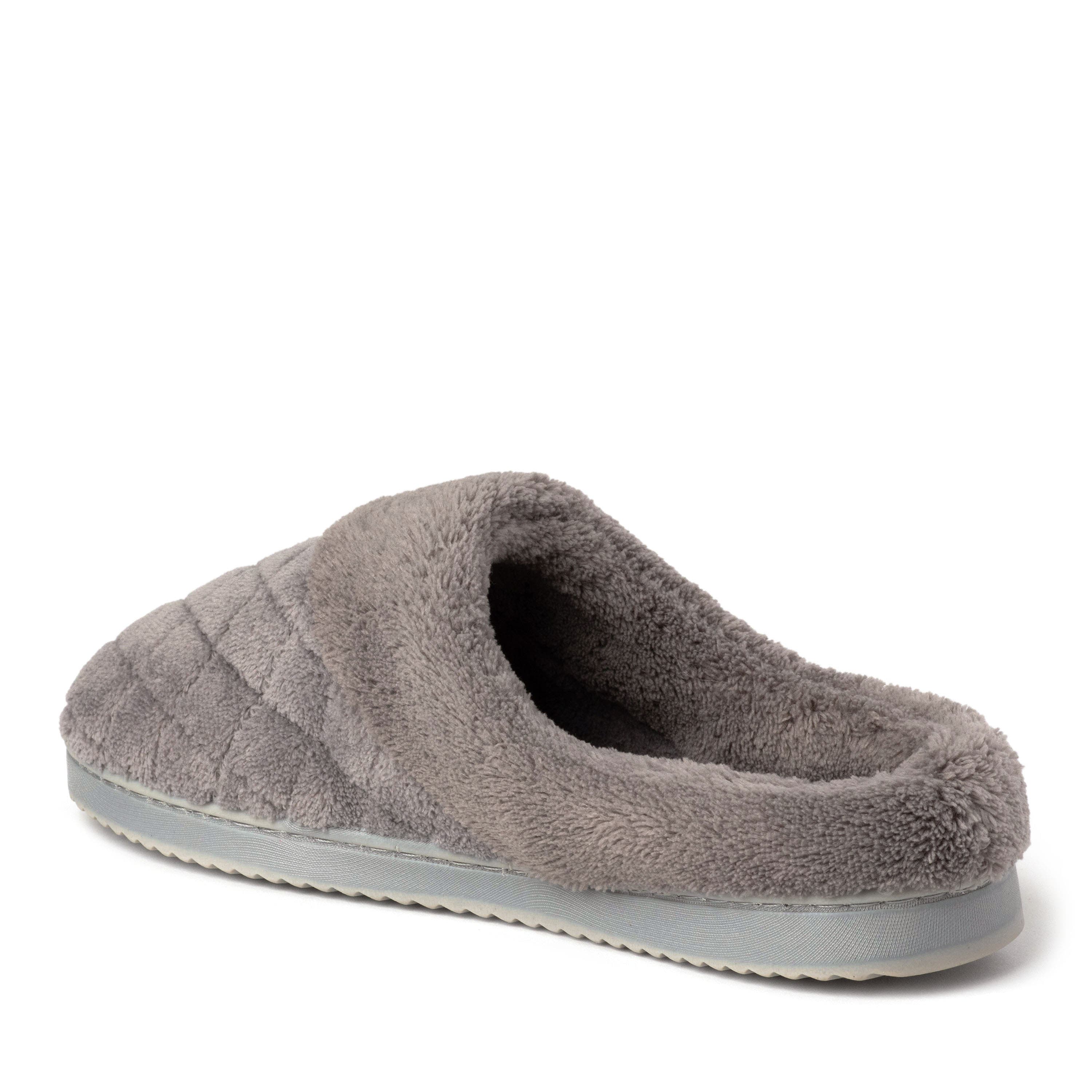 DEARFOAMS Libby Quilted Terry Clog Slipper, Alternate, color, Medium Grey