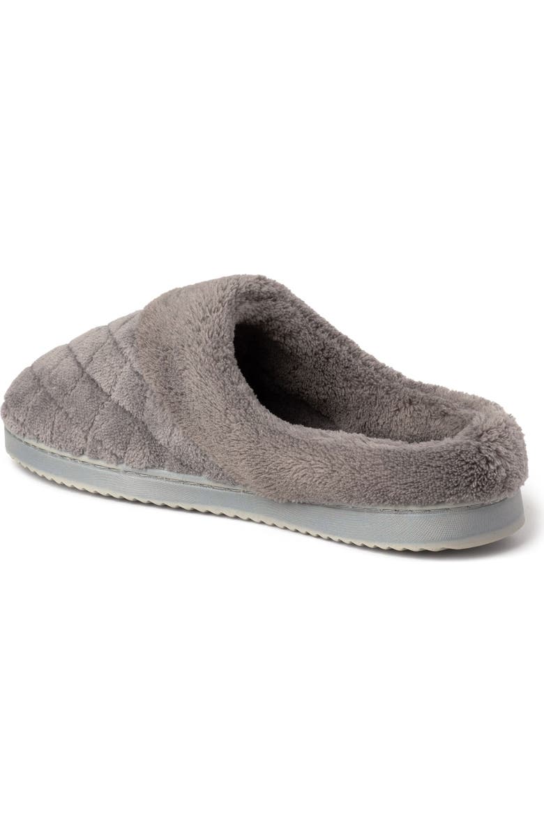DEARFOAMS Libby Quilted Terry Clog Slipper, Alternate, color, Medium Grey