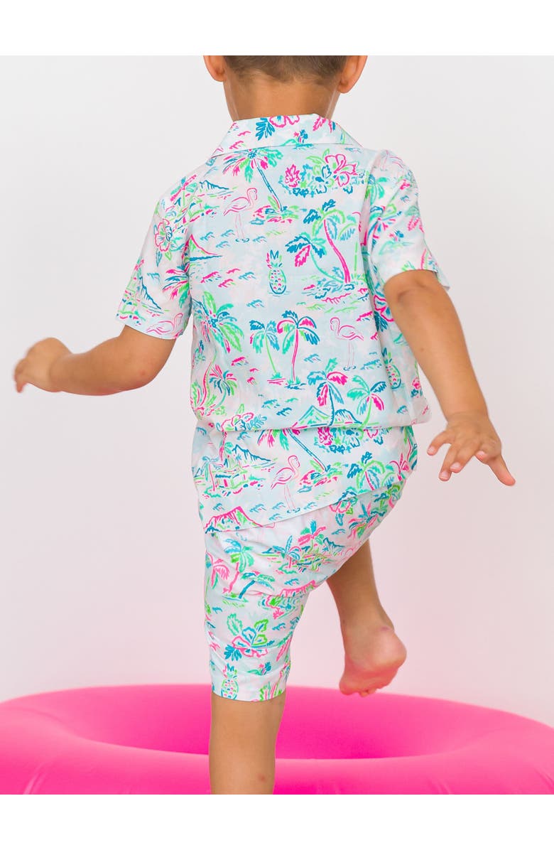 RuggedButts Boys UPF50+ Swim Trunks, Alternate, color, Tropical Resort