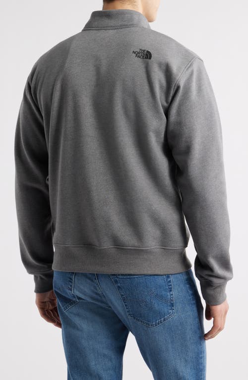 The North Face Box Half Dome Logo Quarter Zip Graphic Pullover In Tnf Medium Grey Heather