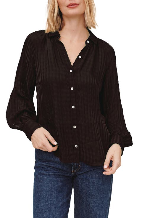 Raglan Sleeve Button Front Shirt