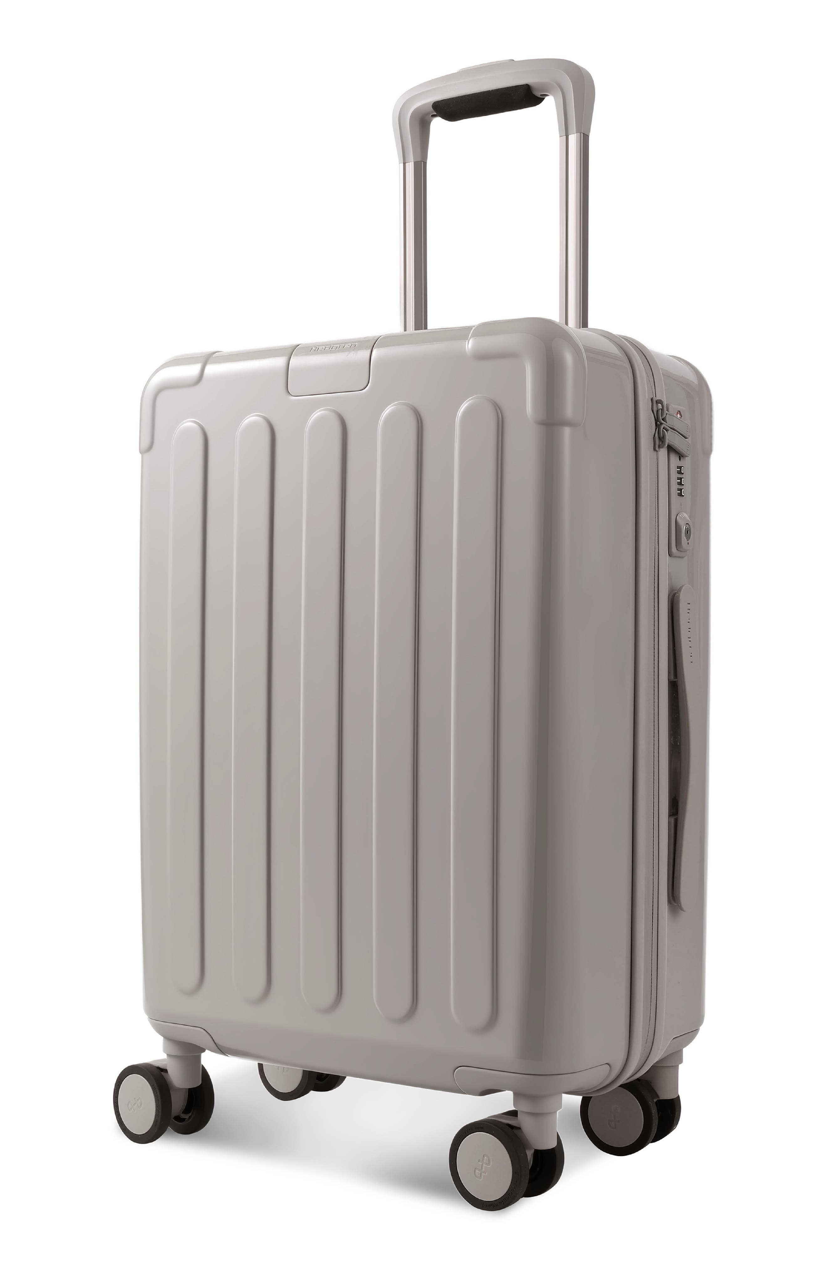 Hedgren Nostos Glossy Spinner Carry-On, Alternate, color, Pebble