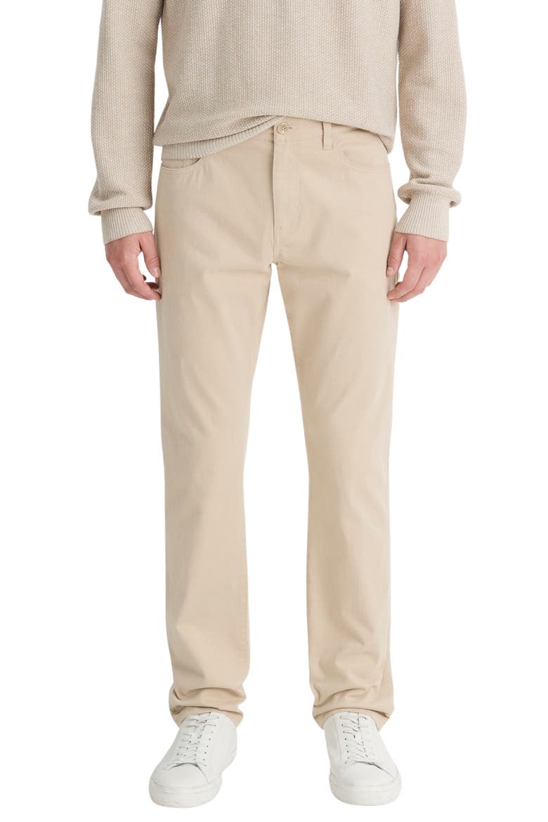 Dylan Slim Fit Peached Stretch Cotton Pants, Main, color, CAHUENGA KHAKI