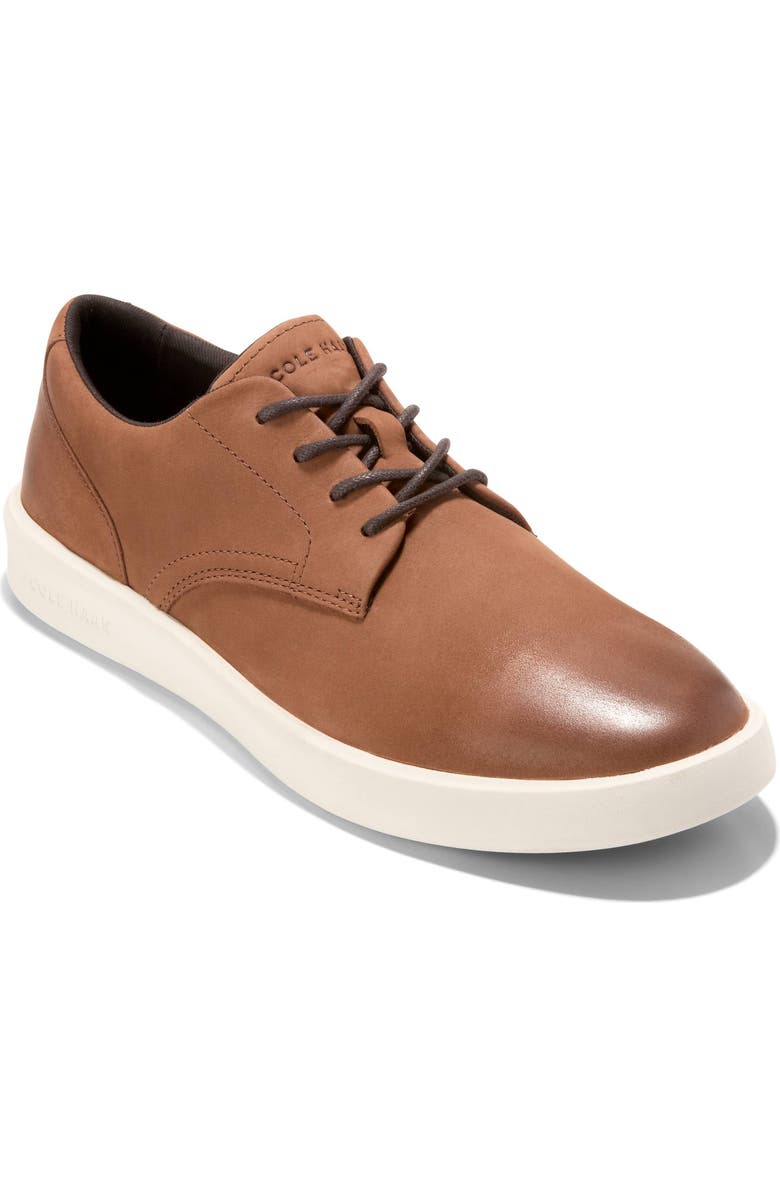 Cole Haan Grand Crosscourt Daily Plain Toe Sneaker, Main, color, British Tan Nubuck / Chocolate
