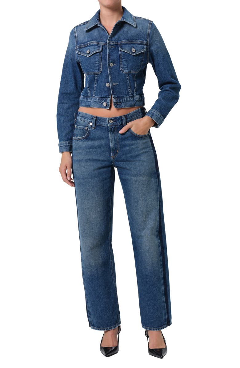 Citizens of Humanity Charisse Shrunken Denim Jacket, Alternate, color, Briar Dark Indigo