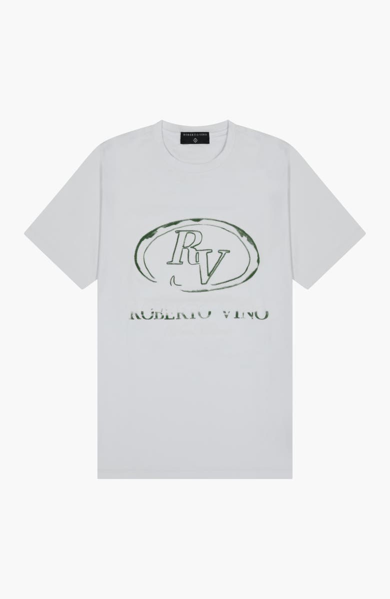 Roberto Vino RV Front Circle Slim fit Tee, Alternate, color, White