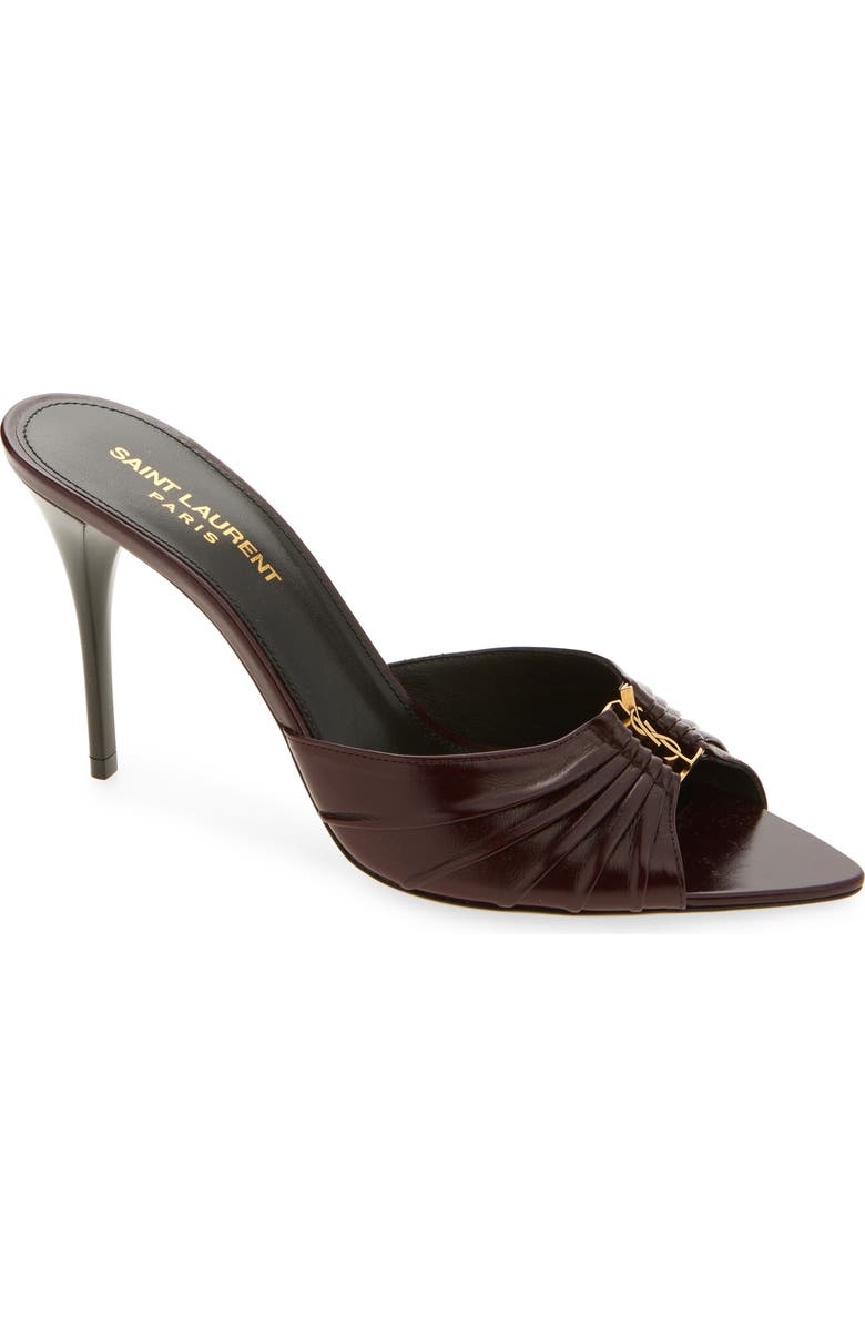 Saint Laurent Babylone Sandal, Main, color, Vintage Bordeaux