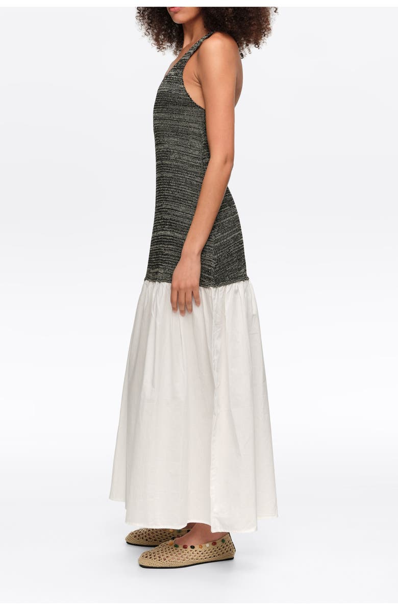 Bimba y Lola Two-Material Knit Dress, Alternate, color, White