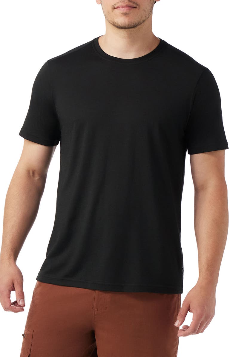 Smartwool Active Performance Wool Blend T-Shirt, Main, color, Black