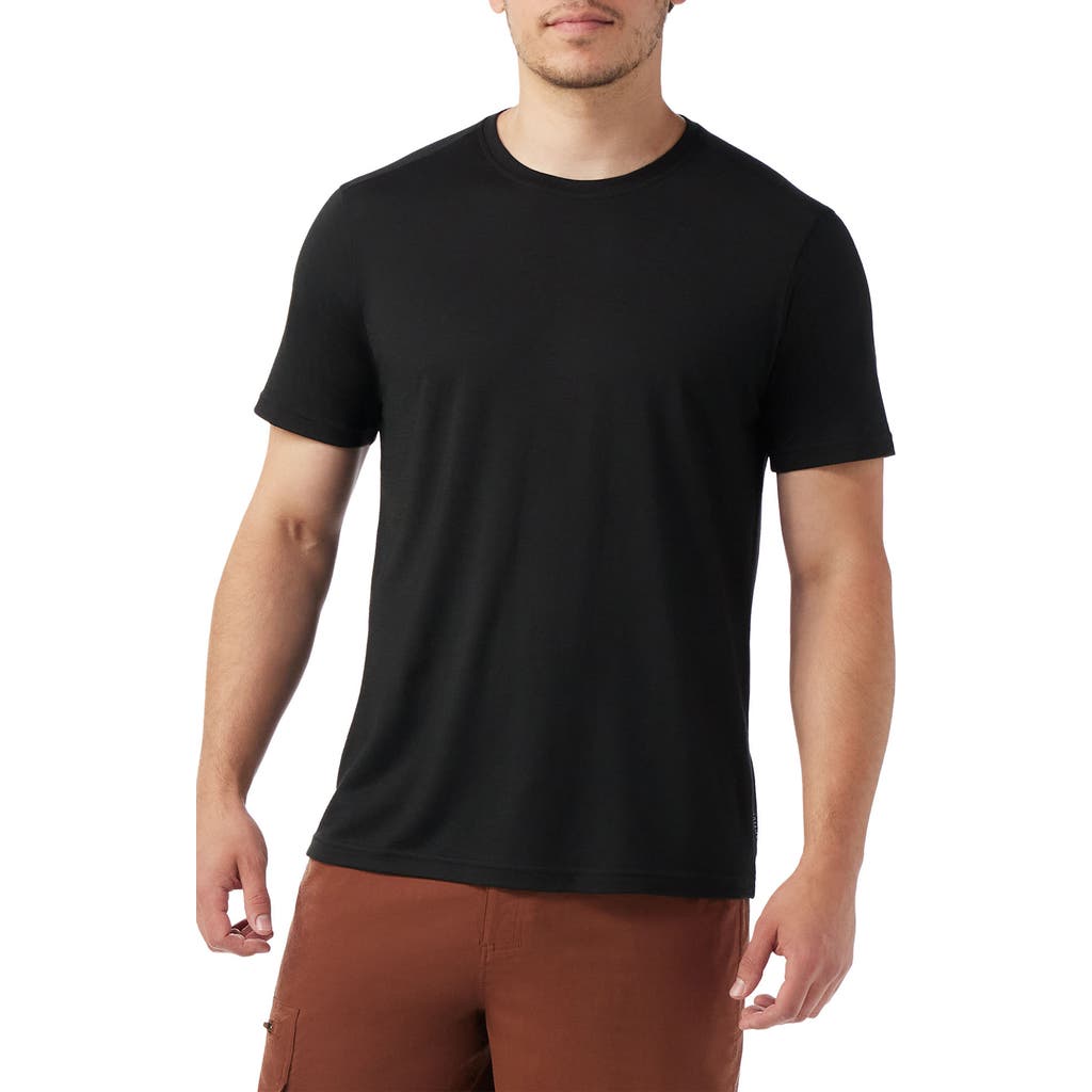 Smartwool Active Performance Wool Blend T-shirt In Black
