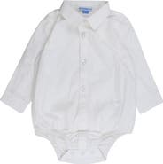 RuggedButts Baby Boys Long Sleeve Button Down Bodysuit