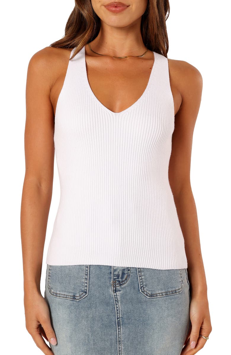 Petal & Pup Emily Sweater Tank, Main, color, White