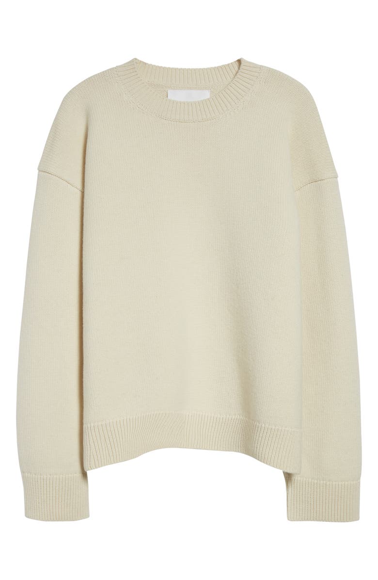 Jil Sander Classic Virgin Wool Blend Sweater, Alternate, color, Natural