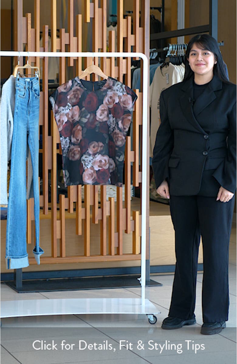 Floral Cap Sleeve Top, sales video thumbnail