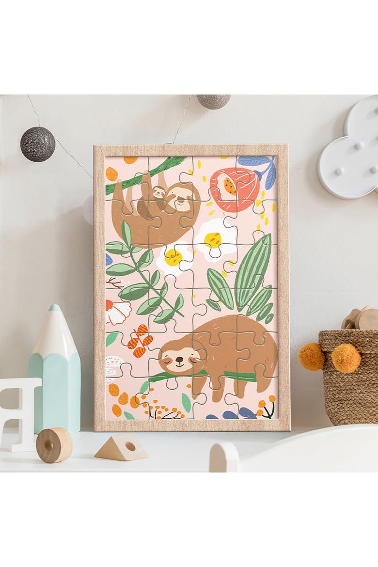 Sloth, 24 Piece Puzzle, Jigsaw, Whimsical Animal Scene, Alternate, color, Multicolored