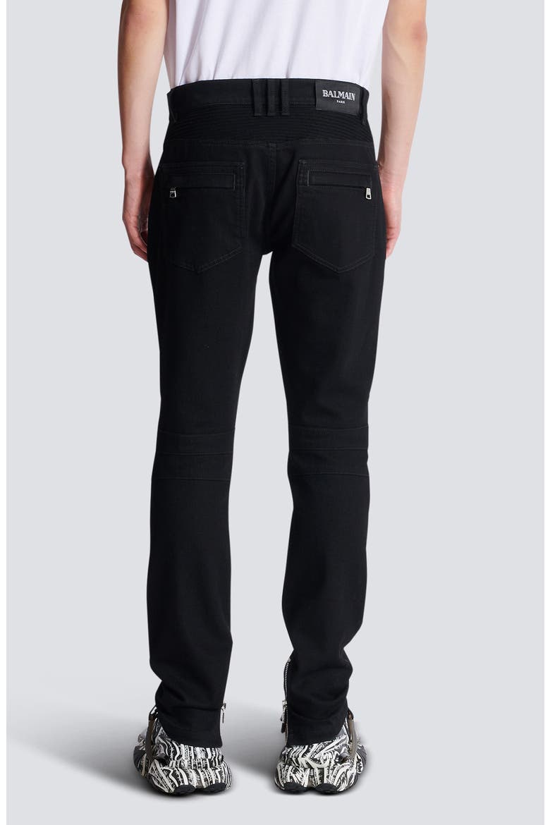 Denim Biker Pants, Alternate, color, 0PA BLACK