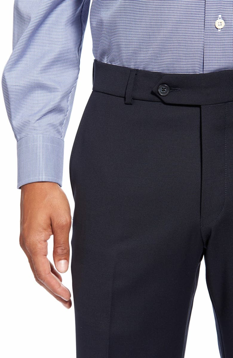 Ballin Classic Fit Flat Front Solid Wool Dress Pants, Alternate, color, 