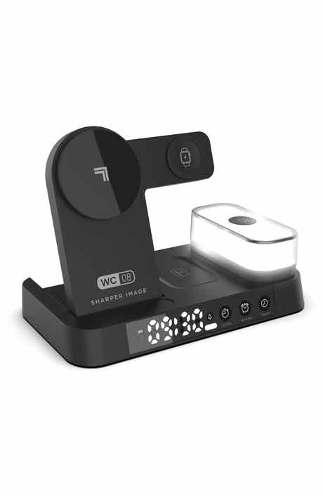 Sharper Image Wireless 3-in-1 Device Charing Digital Alarm Clock