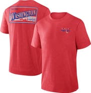 FANATICS Men's Fanatics Heather Red Washington Capitals Fan Lanes Tri-Blend T-Shirt