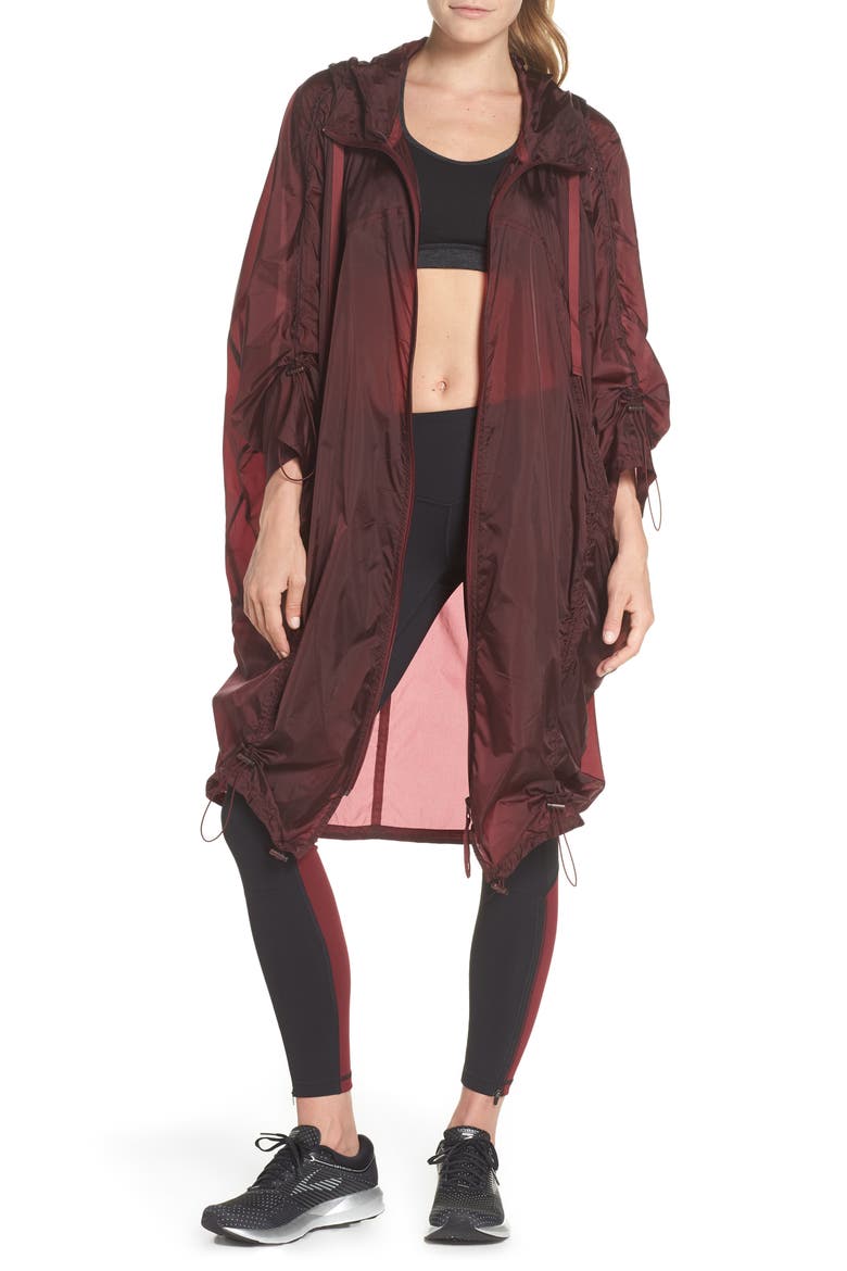 Olivia Sheer Parka, Main, color, RED TANNIN