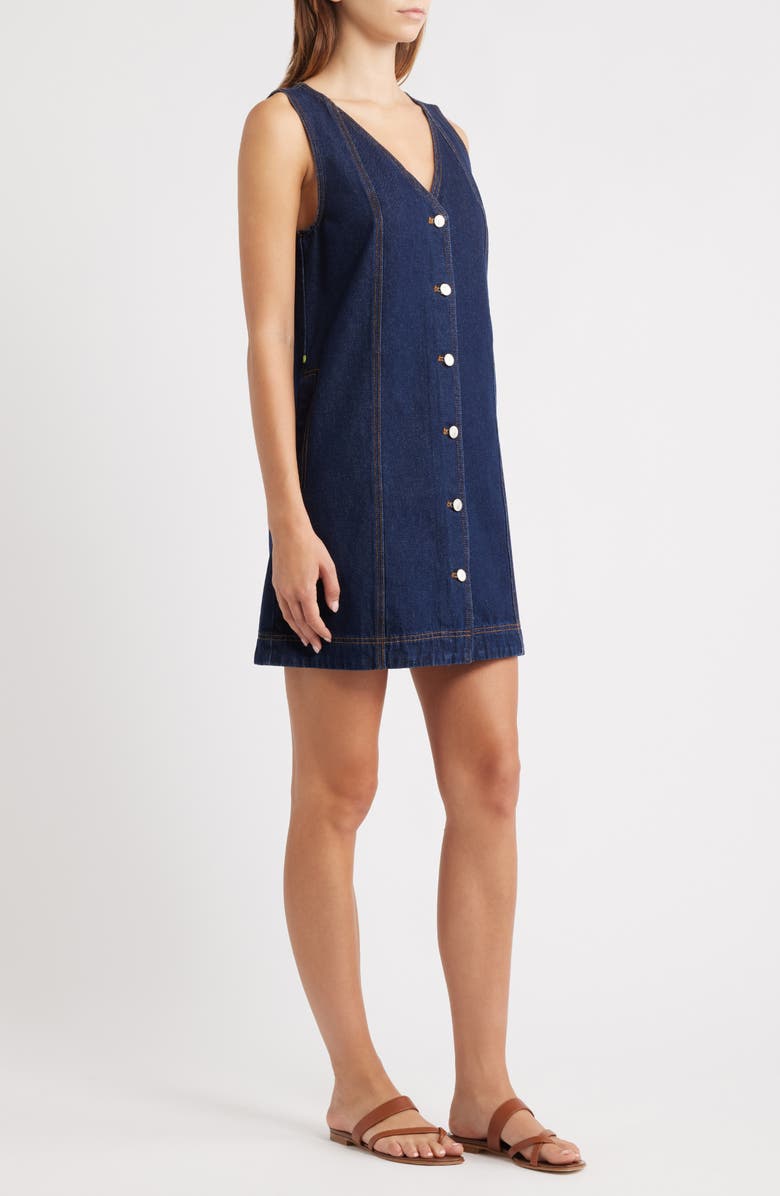 FRNCH Nala Denim Tank Dress, Alternate, color, Bleu Nuit