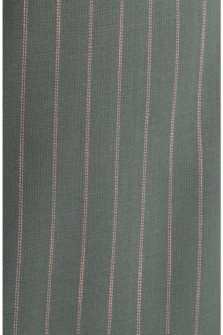 Stripe Draped Wool Crepe Midi Dress, Alternate, color, FOREST