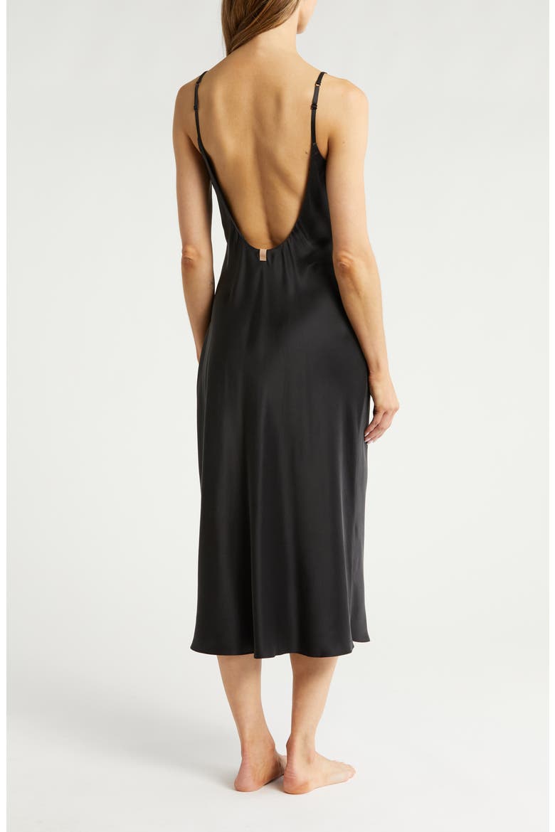 Washable Silk Slipdress Nightgown, Alternate, color, IMMERSED BLACK