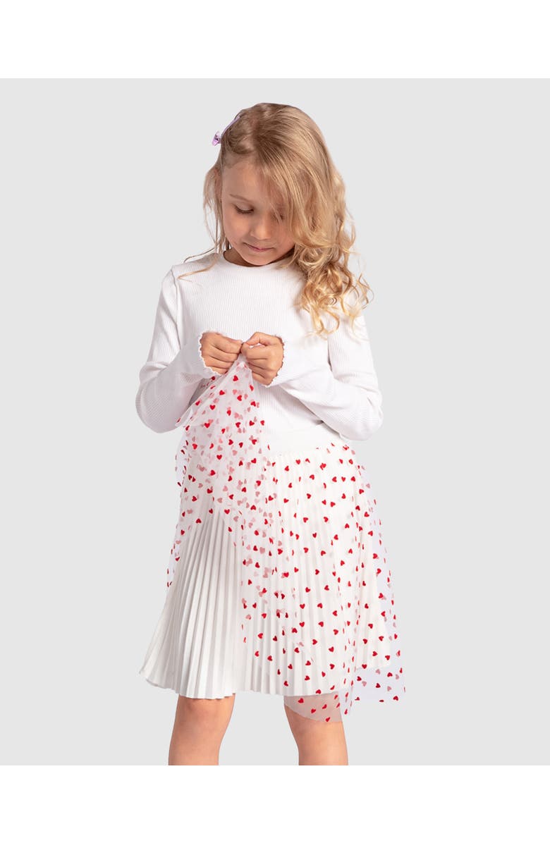 Belle & Bloom In My Heart Reversible Skirt, Main, color, White