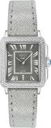 GV2 Padova Swiss Diamond Leather Watch, 28.5mm - 0.014 ctw