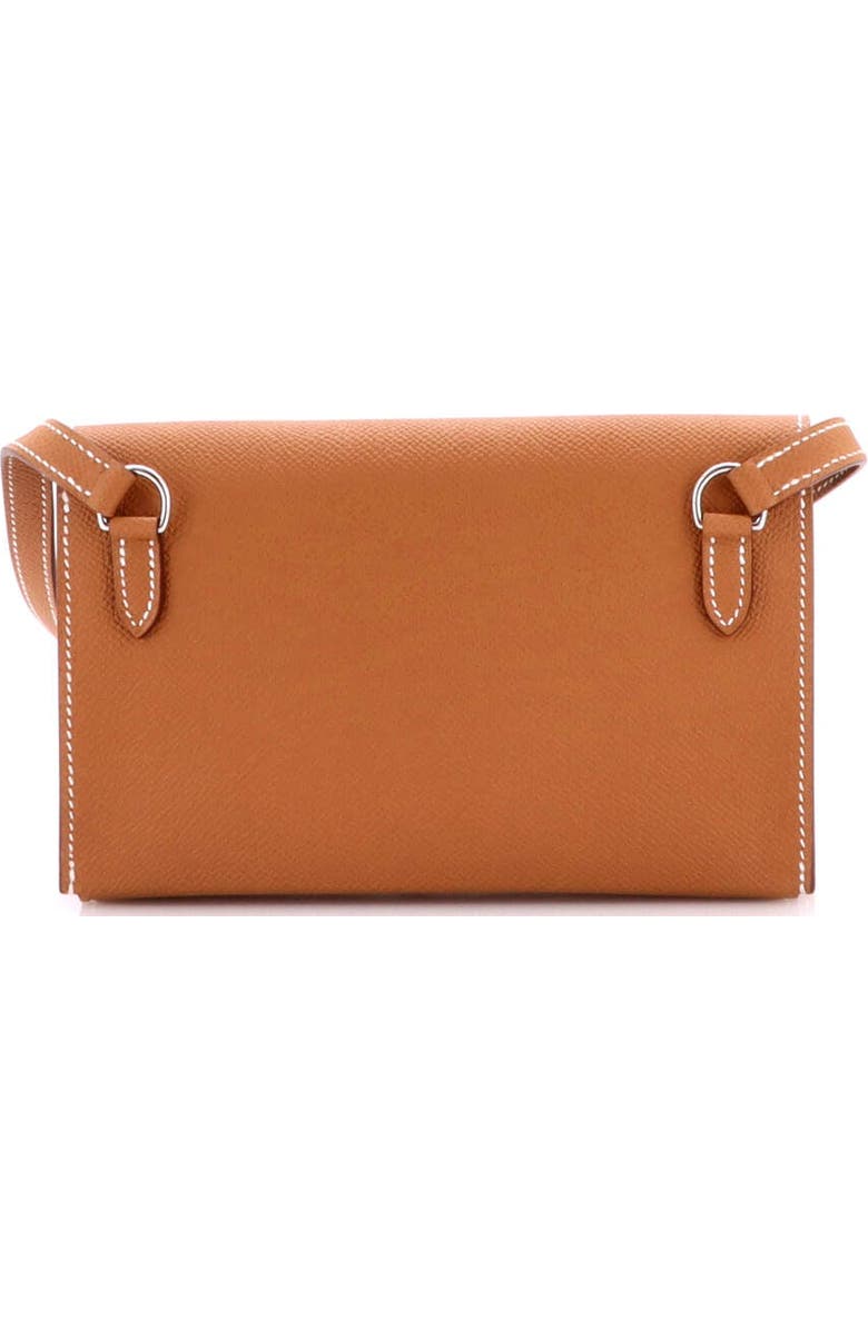 Pre-Owned Hermes Hermesnap Wallet Bag Epsom, Alternate, color, Gold