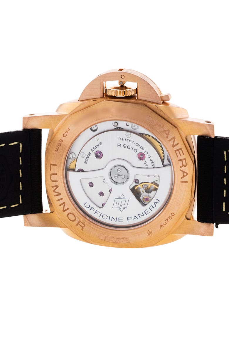 Watchfinder & Co. Panerai Preowned 2022 Luminor Marina Leather Strap Watch, 44mm, Alternate, color, 