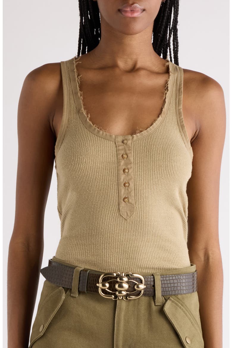 Mirko Croc Embossed Leather Belt, Alternate, color, DARK KHAKI