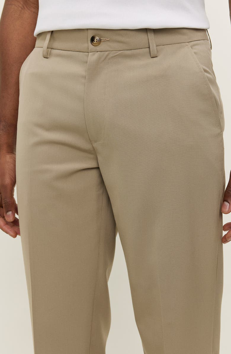 Les Deux Como Regular Fit Flat Front Dress Pants, Alternate, color, Dark Sand