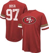Majestic Threads Men's Majestic Threads Nick Bosa Scarlet San Francisco 49ers Name & Number Oversize Fit T-Shirt