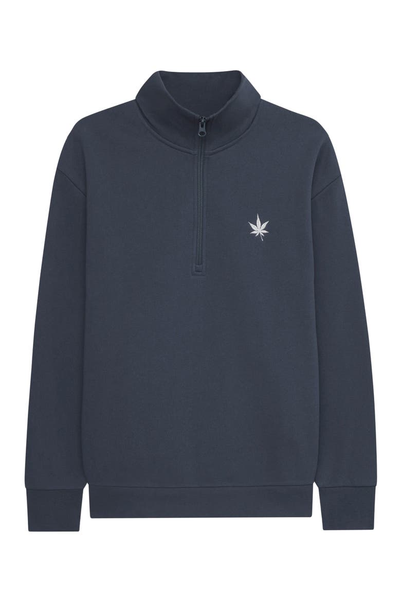 Fleece Quarter Zip, Main, color, Vintage Navy