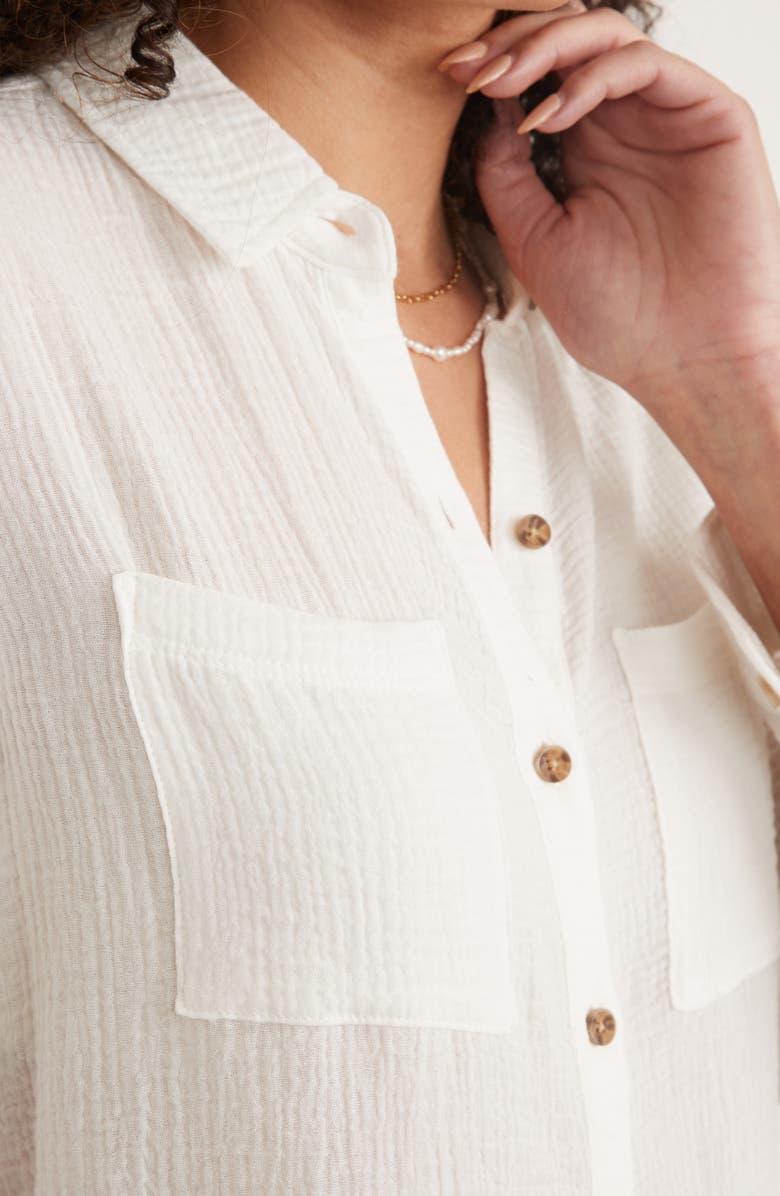 Marine Layer Reese Cotton Button-Up Shirt, Alternate, color,