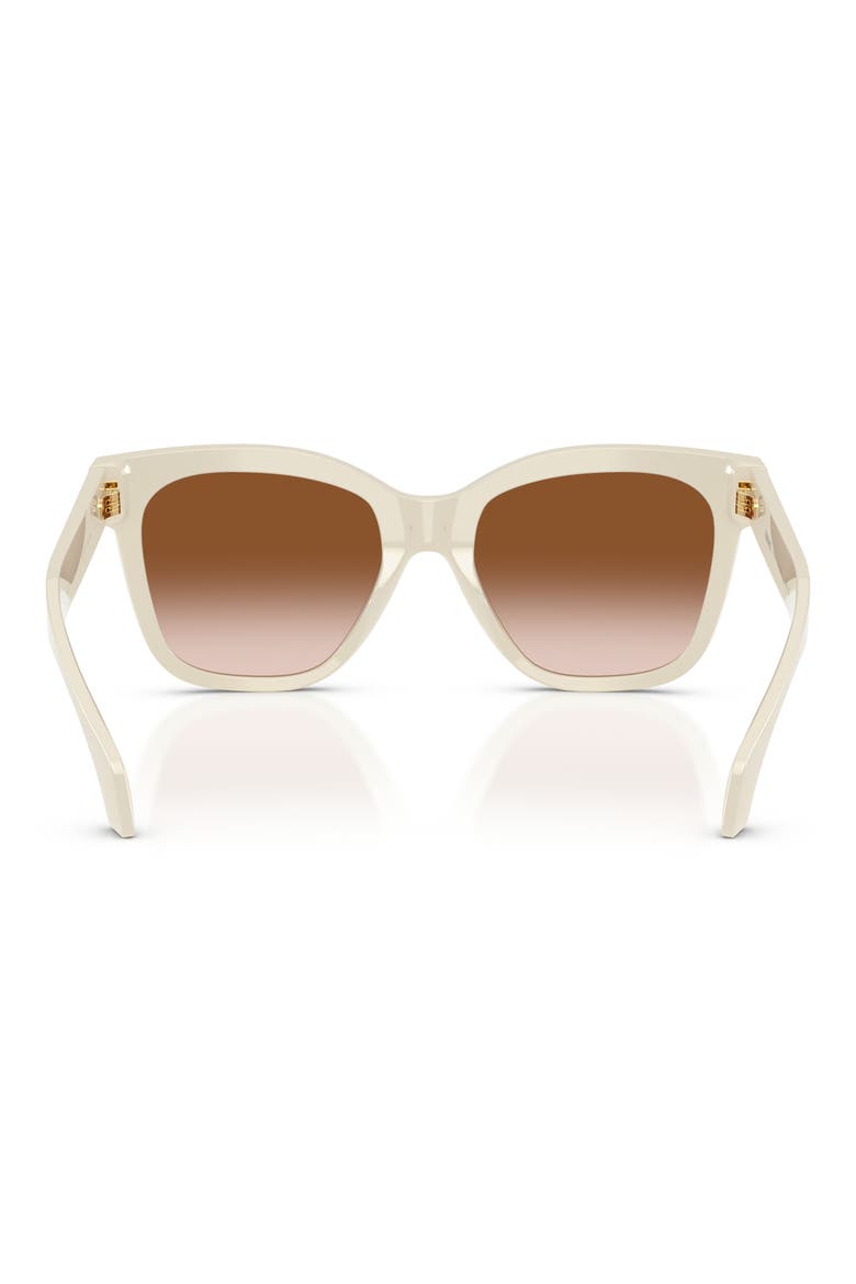 55mm Square Sunglasses, Alternate, color, WHITE TALC / BROWN GRADIENT