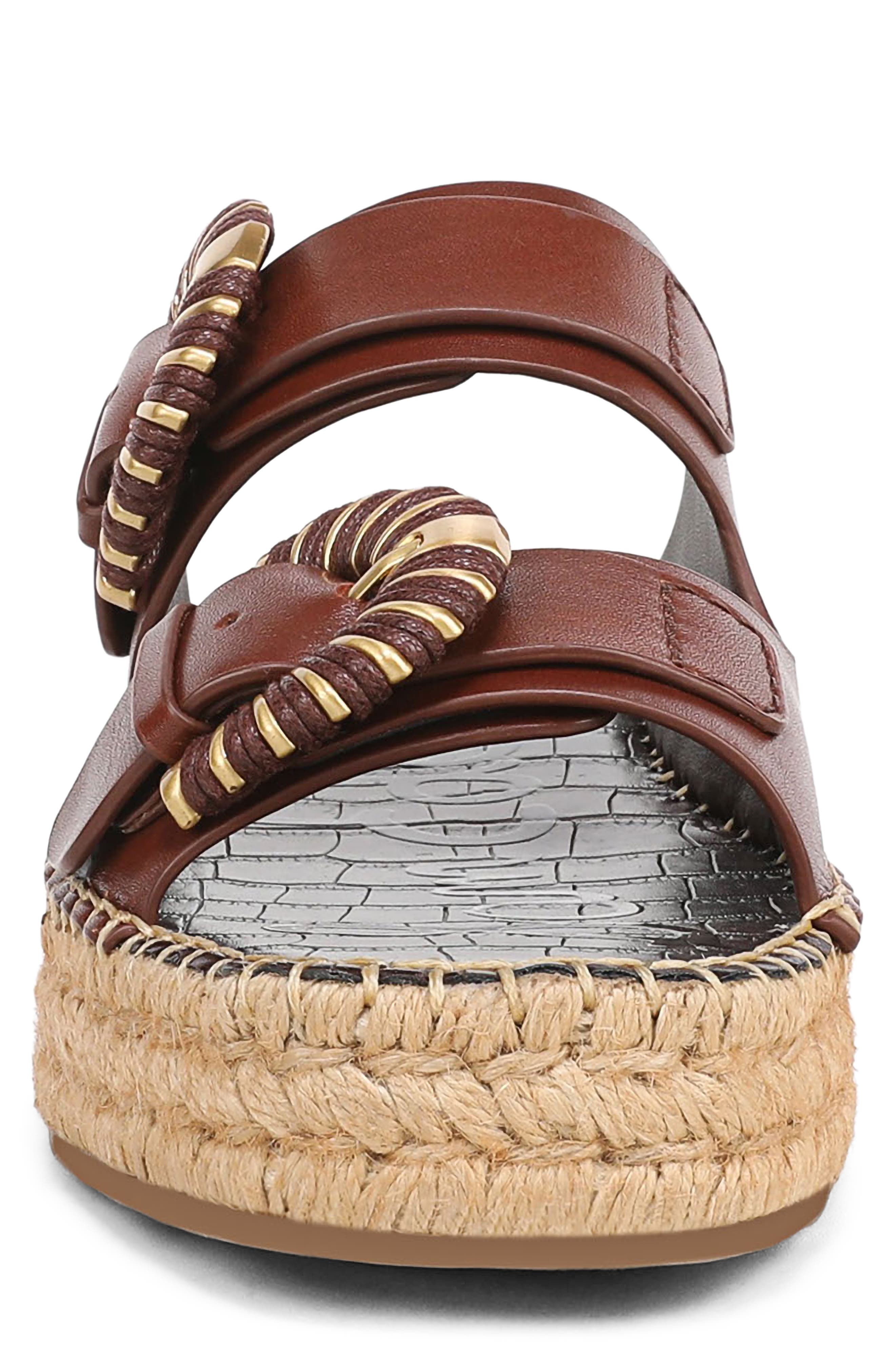 Tabbey Espadrille Platform Slide Sandal, Alternate, color, BURNT BRANDY